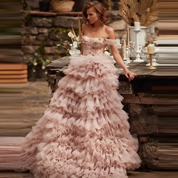 Dust luxusní růžové královské plesové šaty večerní společenské na ples