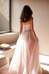 Dust luxusní pastelové šaty večerní společenské  