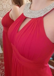 červené společenské šaty večerní Nanette Lepore