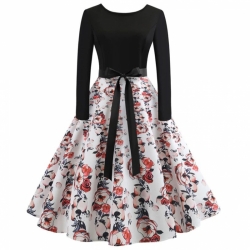   krátké šaty s rukávy retro květované vintage 50´s 60´s růže