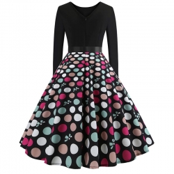 krátké šaty s rukávy retro květované vintage 50´s 60´s puntíčky