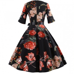krátké šaty s rukávy retro  vintage 50´s 60´s  classic květy