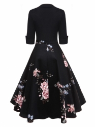 krátké šaty s rukávy retro  vintage 50´s 60´s  classic černé