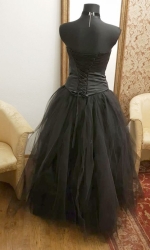 černé dvoudílné plesové šaty Goth