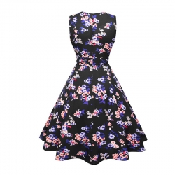 krátké šaty retro  vintage 50´s 60´s vzorované kytičky