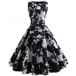 krátké šaty retro  vintage 50´s 60´s  vzory černobílá