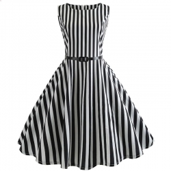 krátké šaty retro  vintage 50´s 60´s  pruhy černobílé