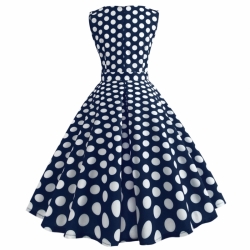 krátké šaty retro puntíkované vintage 50´s 60´s navy