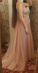 červánkové  růžové společenské šaty na ples tylové sexy