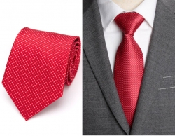 kravata pánská společenská červená 