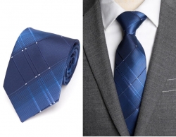 kravata pánská společenská modrá stylová