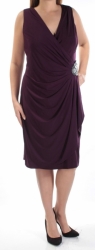 CALVIN KLEIN  krátké fialové společenské šaty na ramínka