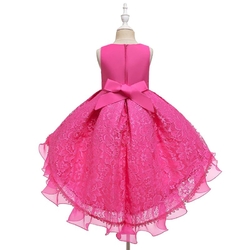 fuchsiové růžové  luxusní šaty pro malou družičku Eva 