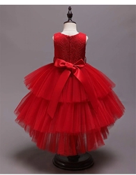 červená luxusní šaty pro malou družičku Petra 