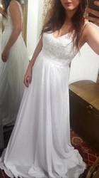 Boho svatební šaty bílé na ramínka