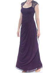 fialové dlouhé společenské šaty XSCAPE 