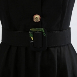 krátké šaty s rukávy retro  vintage 50´s 60´s černé