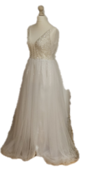 Svatební šaty bílé s korálky 