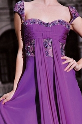 Filipa luxusní antické fialové společenské šaty