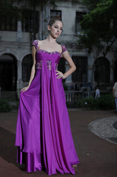 Filipa luxusní antické fialové společenské šaty