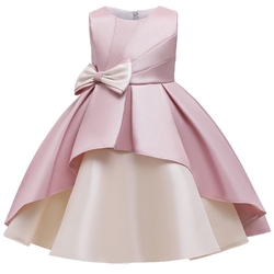  růžové luxusní šaty pro malou družičku saténové 