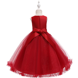 červené  luxusní šaty pro malou družičku Nela  