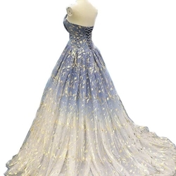  exkluzivní šaty třpytivé modré duhové - limitovaná  kolekce 