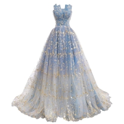  exkluzivní šaty třpytivé modré duhové - limitovaná  kolekce 