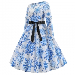 krátké šaty s rukávy retro květované vintage 50´s 60´s ledové království