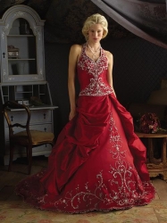 luxusní plesové šaty na míru - sexy - červené