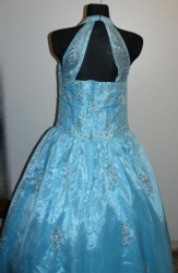 luxusní plesové šaty na míru - sexy - modré