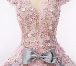 luxusní plesové šaty večerní na ples růžové