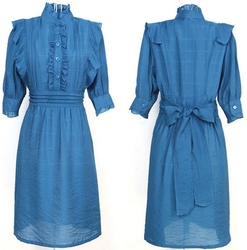 modré 40´s slim retro šaty