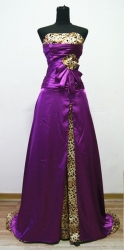 plesové šaty fialové safary