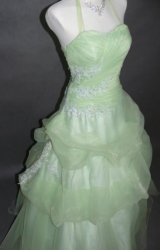 plesové šaty kolekce Yvettey světle zelené
