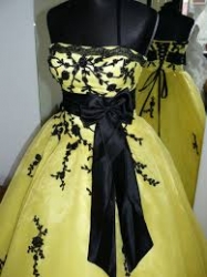plesové šaty kolekce Yvettey Yellow