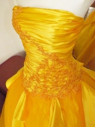 plesové šaty kolekce Yvettey žluté