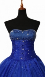 plesové šaty modré královské