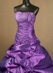 plesové šaty na maturitní ples fialové Yvettey 