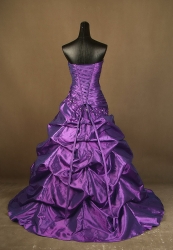plesové šaty na maturitní ples fialové Yvettey 