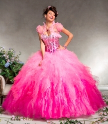 plesové šaty na maturitní ples ombre růžové