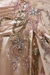 plesové šaty paris gold