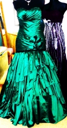 plesové šaty zelené Yvettey taftové