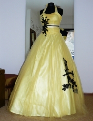 plesové šaty žluté kolekce Yvettey 