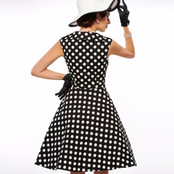 puntíkované krátké rockabilly retro vintage šaty