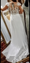 Boho bílé svatební šaty Esta