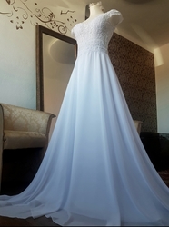  bílé svatební šaty boho macrame