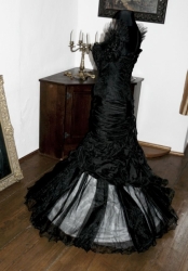 Vampire gothic černé plesové šaty