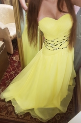  plesové šaty na maturitní ples žluté Yvettey
