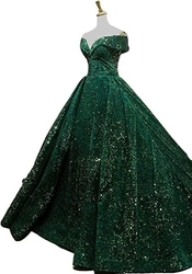 luxusní zářivé třpytivé plesové šaty večerní na ples zelené